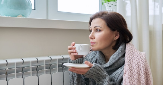 cold woman in winter