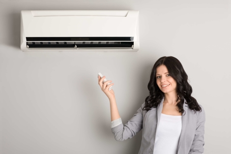 woman and ac