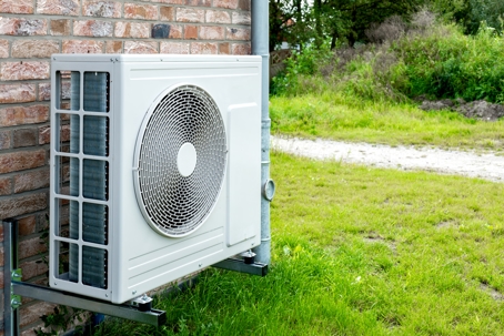 Heat pump, sustainable heating solution for modern homes.