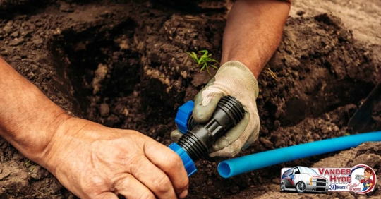 Hands Using Irrigation System